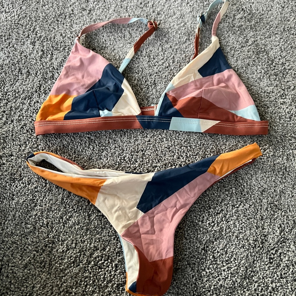 Vitamin A Colorful Geometric Bikini Set